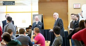 Dr. Gavin Stuart, Dean, Faculty of Medicine and Dr. Allan Jones, Regional Associate Dean, Interior welcome the inaugural class at the Health Sciences Centre