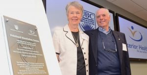 Colin and Lois Pritchard help open the Pritchard Simulation Centre at the Clinical Academic Campus.