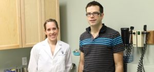 Medical student Alexandra Bond with her preceptor Dr. Joey Podavin