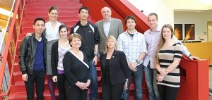 Representatives for SIDIT join SMP students for lunch at the Reichwald Health Sciences Centre.